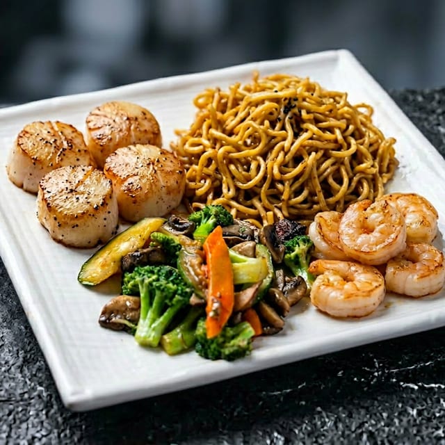 Scallop & Shrimp Hibachi Combo.
