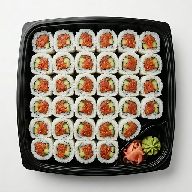 Spicy tuna Roll Tray(64) (serves8).