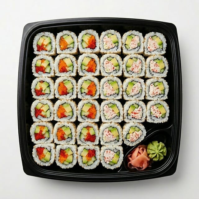 California(32) / Spicy Tuna(32) (serves8).