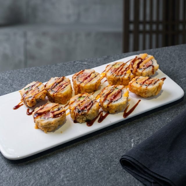 Golden Spicy Tuna Fried Roll.