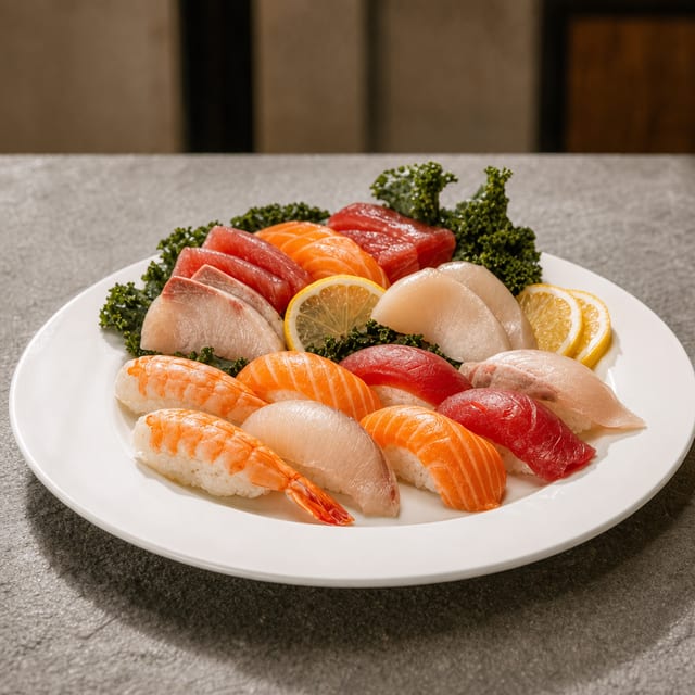 Medium Sushi & Sashimi Platter.